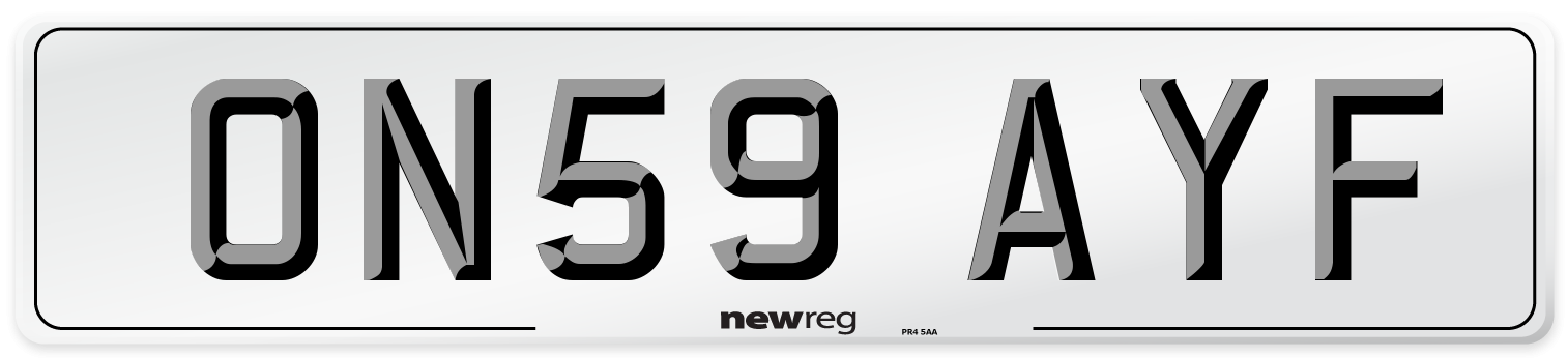 ON59 AYF Number Plate from New Reg